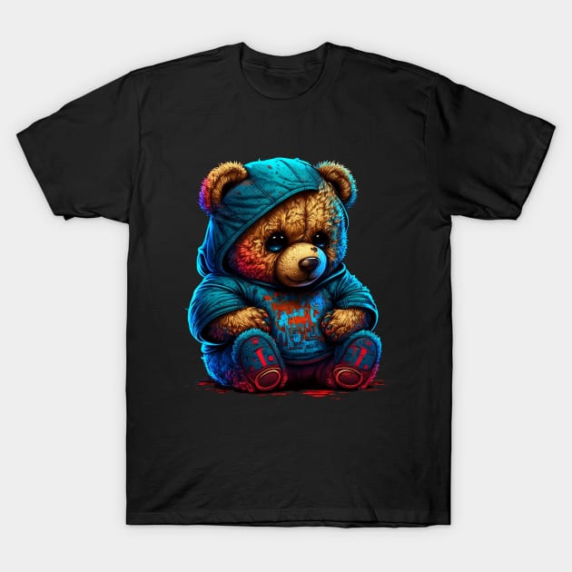 Pop Culture Teddy Bear T-Shirt by Alonesa